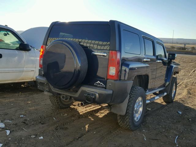 5GTDN13E878141953 - 2007 HUMMER H3 BLUE photo 4