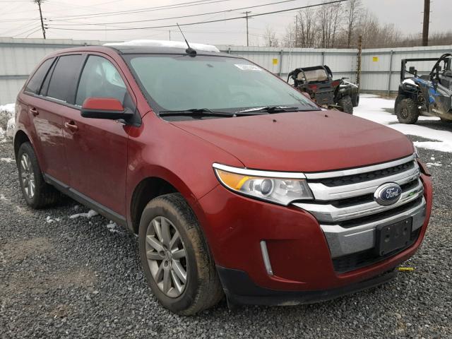 2FMDK4JC7DBE35870 - 2013 FORD EDGE SEL BURGUNDY photo 1