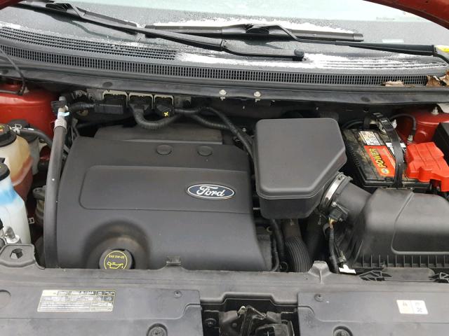 2FMDK4JC7DBE35870 - 2013 FORD EDGE SEL BURGUNDY photo 7