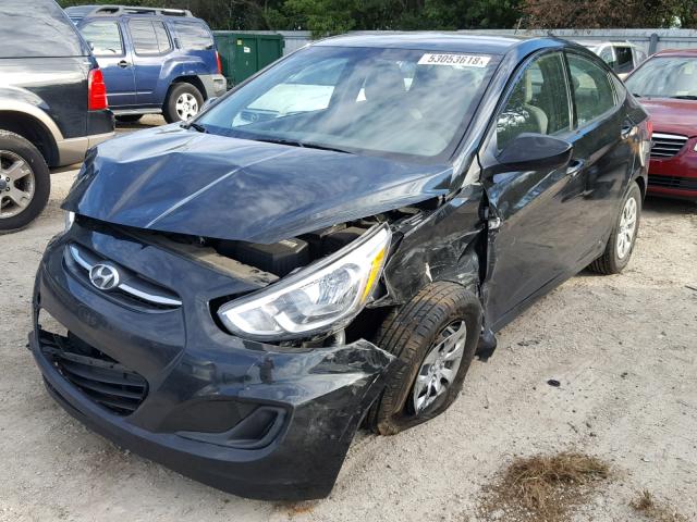 KMHCT4AE3GU139110 - 2016 HYUNDAI ACCENT SE BLACK photo 2