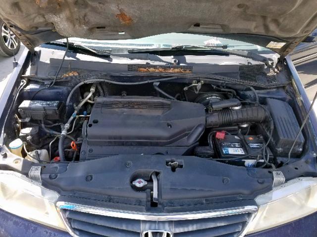 5FNRL18673B080495 - 2003 HONDA ODYSSEY EX BLUE photo 7