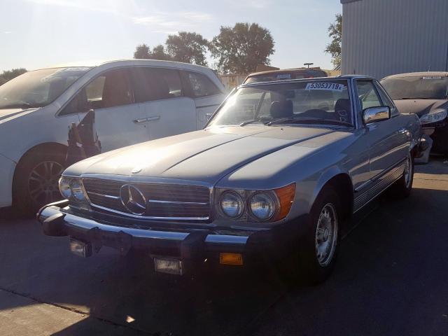 BA45A7EA001757 - 1984 MERCEDES-BENZ 380SL BLUE photo 2