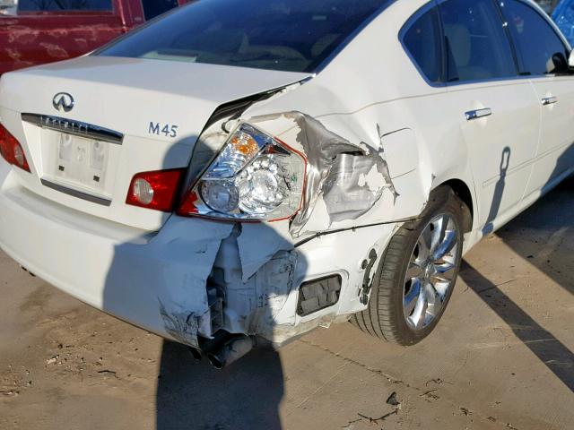 JNKBY01E36M206599 - 2006 INFINITI M45 BASE WHITE photo 9