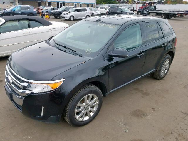 2FMDK4JC3DBC32393 - 2013 FORD EDGE SEL BLACK photo 2