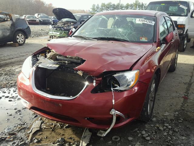 1C3CCBBB4DN592420 - 2013 CHRYSLER 200 RED photo 2