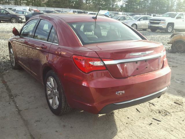 1C3CCBBB4DN592420 - 2013 CHRYSLER 200 RED photo 3