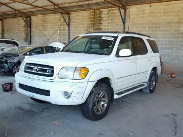 5TDZT38A24S228839 - 2004 TOYOTA SEQUOIA LI WHITE photo 2