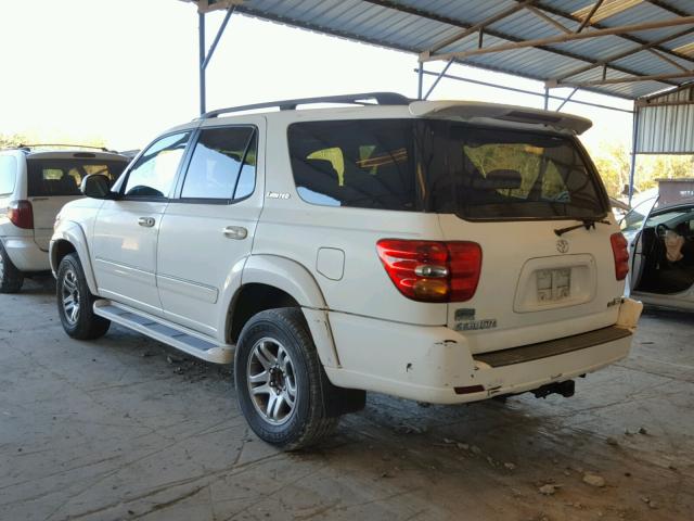 5TDZT38A24S228839 - 2004 TOYOTA SEQUOIA LI WHITE photo 3