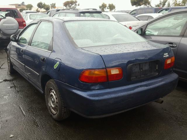 1HGEG8643PL044546 - 1993 HONDA CIVIC DX BLUE photo 3