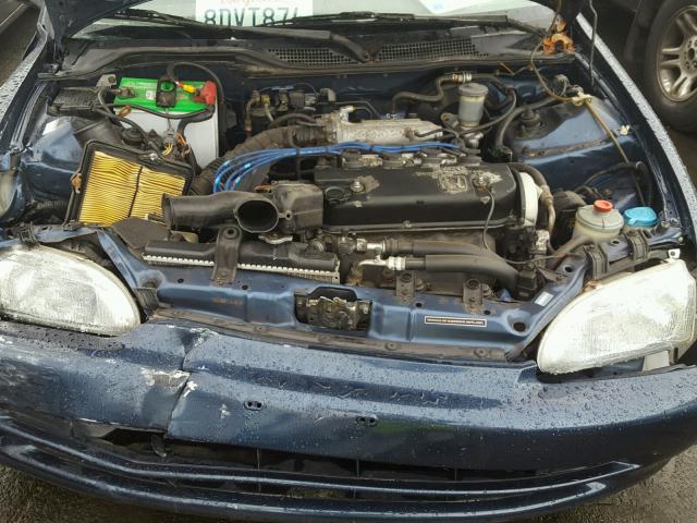 1HGEG8643PL044546 - 1993 HONDA CIVIC DX BLUE photo 7