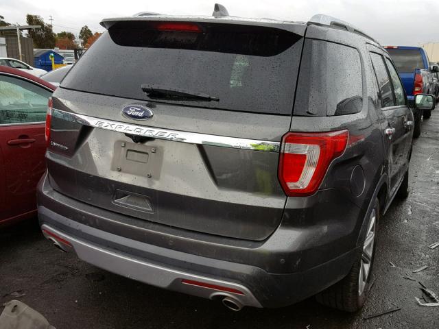 1FM5K7F89GGA26633 - 2016 FORD EXPLORER L CHARCOAL photo 4