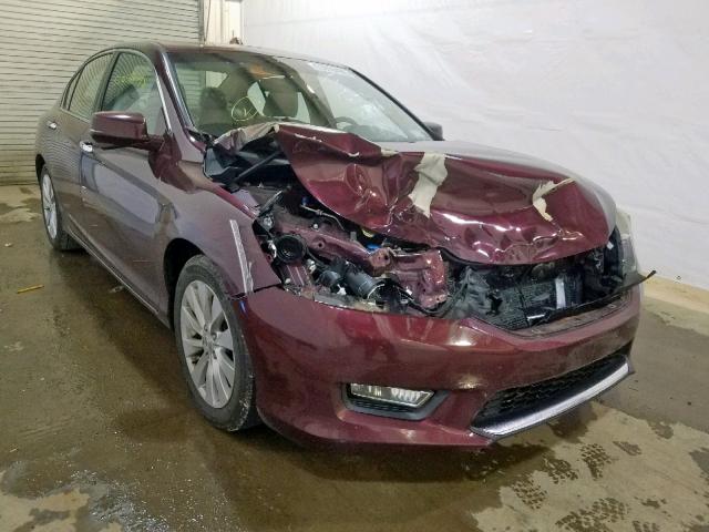 1HGCR3F87DA029949 - 2013 HONDA ACCORD EXL BURGUNDY photo 1