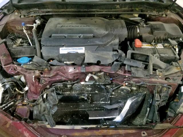 1HGCR3F87DA029949 - 2013 HONDA ACCORD EXL BURGUNDY photo 7