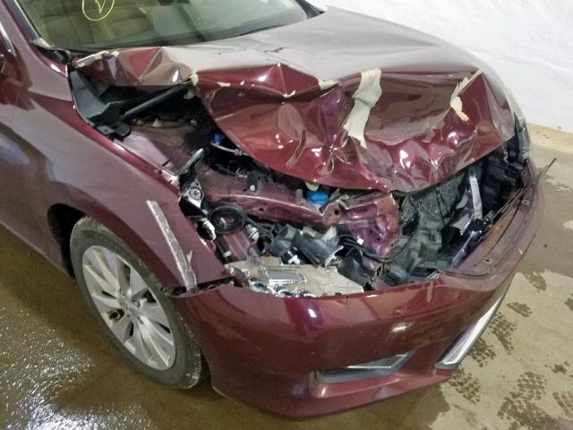 1HGCR3F87DA029949 - 2013 HONDA ACCORD EXL BURGUNDY photo 9