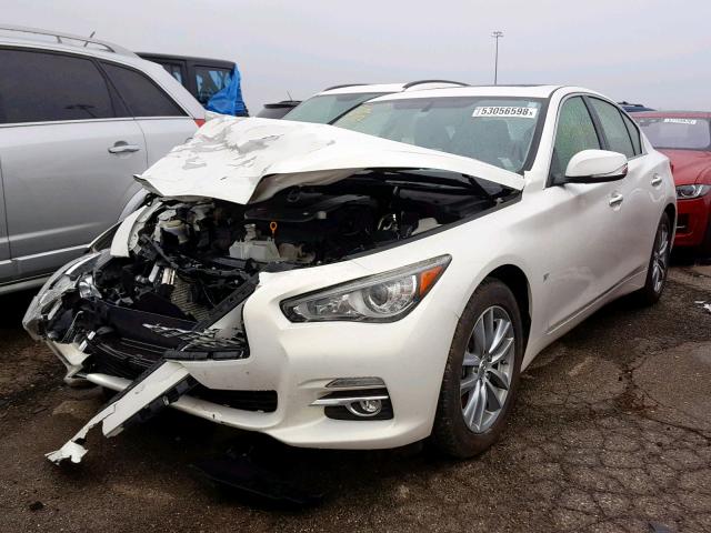 JN1BV7AR7FM392754 - 2015 INFINITI Q50 BASE WHITE photo 2