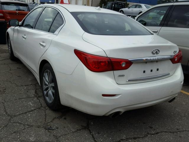 JN1BV7AR7FM392754 - 2015 INFINITI Q50 BASE WHITE photo 3