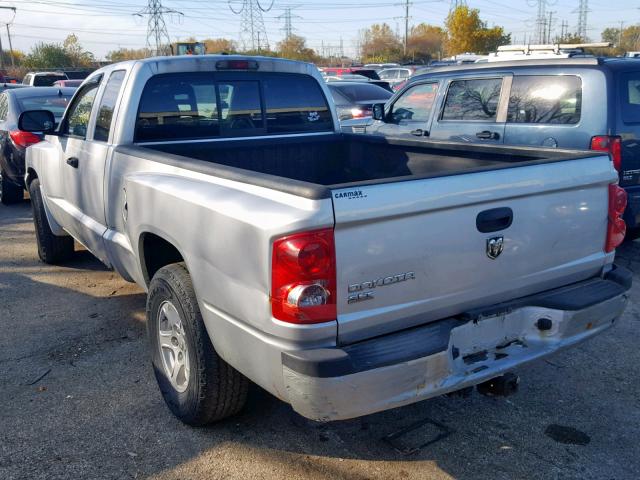 1D7HE42K27S112894 - 2007 DODGE DAKOTA SLT SILVER photo 3