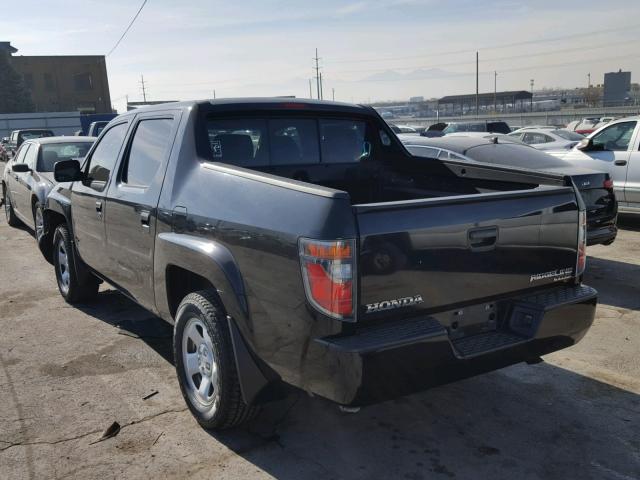 2HJYK16256H568255 - 2006 HONDA RIDGELINE BLACK photo 3