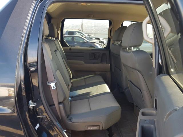 2HJYK16256H568255 - 2006 HONDA RIDGELINE BLACK photo 6