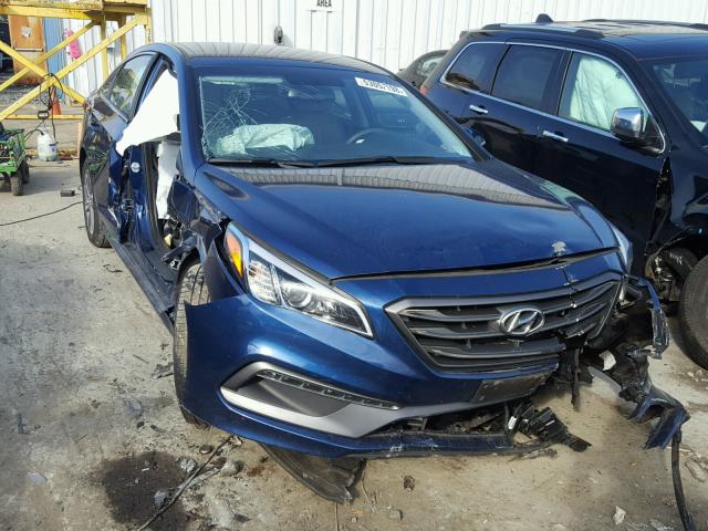 5NPE34AF7GH270587 - 2016 HYUNDAI SONATA SPO BLUE photo 1