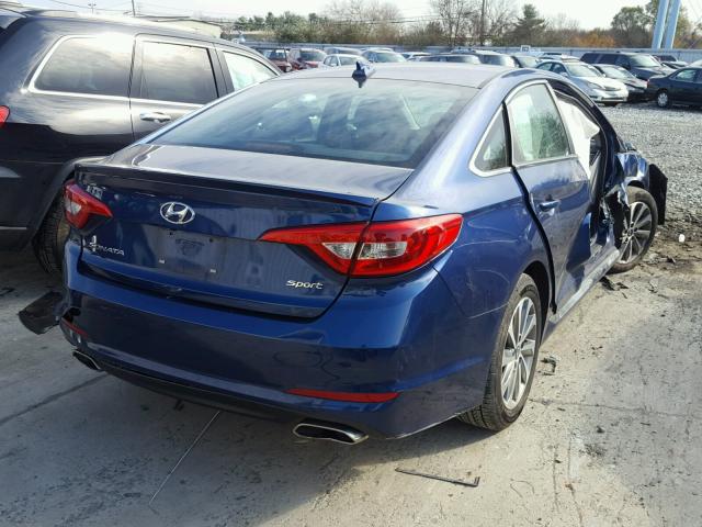 5NPE34AF7GH270587 - 2016 HYUNDAI SONATA SPO BLUE photo 4