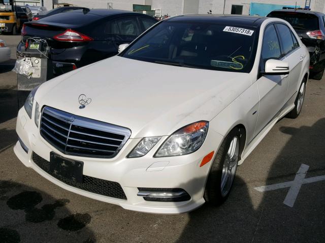 WDDHF5KB7CA604162 - 2012 MERCEDES-BENZ E 350 WHITE photo 2