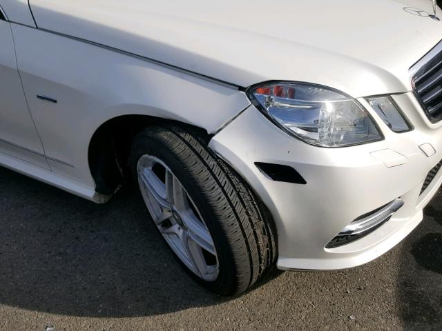 WDDHF5KB7CA604162 - 2012 MERCEDES-BENZ E 350 WHITE photo 9