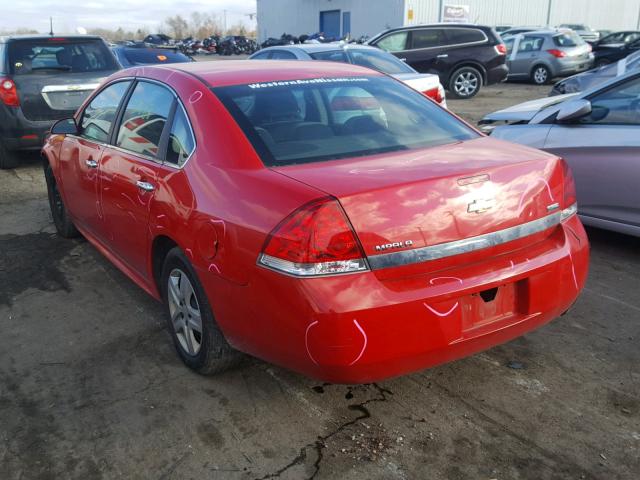 2G1WA5EK1A1128552 - 2010 CHEVROLET IMPALA LS RED photo 3