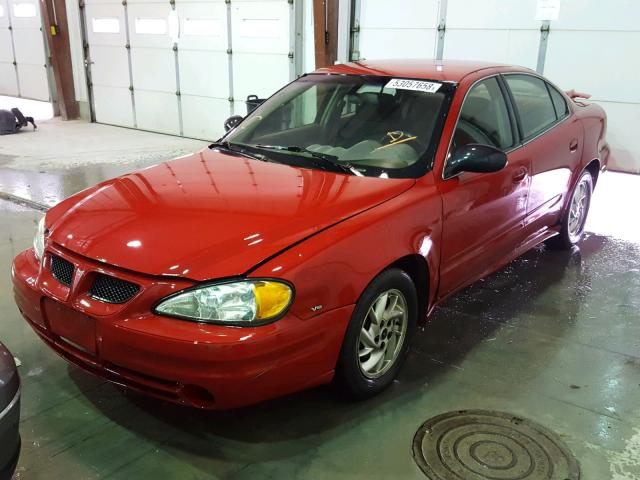 1G2NF52E23C312709 - 2003 PONTIAC GRAND AM S RED photo 2