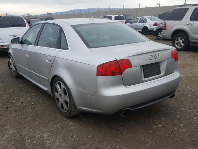 WAUEF78E87A105173 - 2007 AUDI A4 S-LINE SILVER photo 3