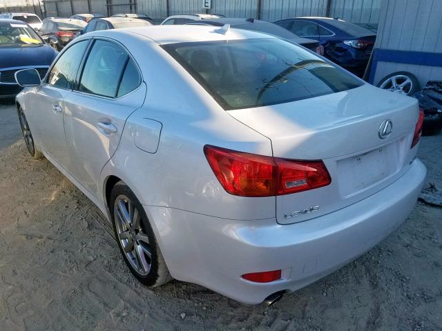 JTHBK262785065609 - 2008 LEXUS IS 250 WHITE photo 3