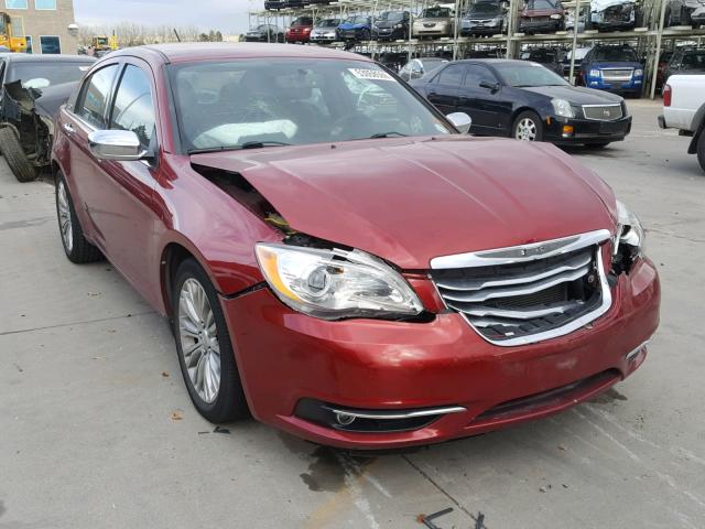 1C3CCBCG7DN574102 - 2013 CHRYSLER 200 LIMITE RED photo 1