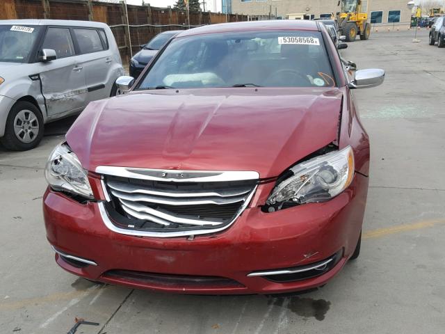 1C3CCBCG7DN574102 - 2013 CHRYSLER 200 LIMITE RED photo 9