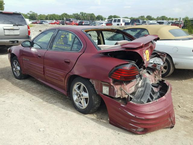 1G2NF52F92C177350 - 2002 PONTIAC GRAND AM S BURGUNDY photo 3