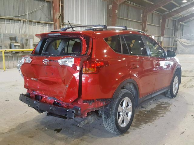 JTMWFREVXD5001229 - 2013 TOYOTA RAV4 XLE RED photo 4