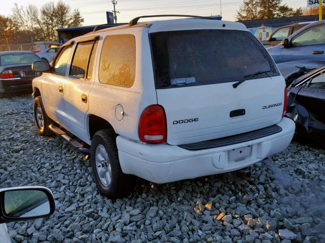 1D4HS38N93F515727 - 2003 DODGE DURANGO SP WHITE photo 3