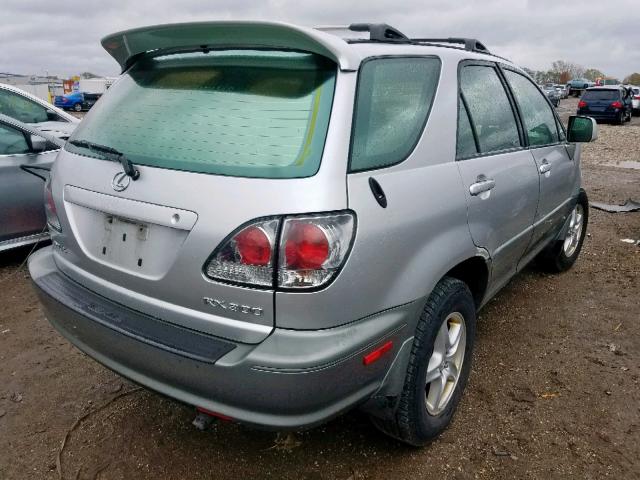 JTJHF10U010216133 - 2001 LEXUS RX 300 SILVER photo 4