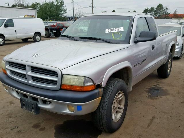 1B7GG22N41S255772 - 2001 DODGE DAKOTA SILVER photo 2