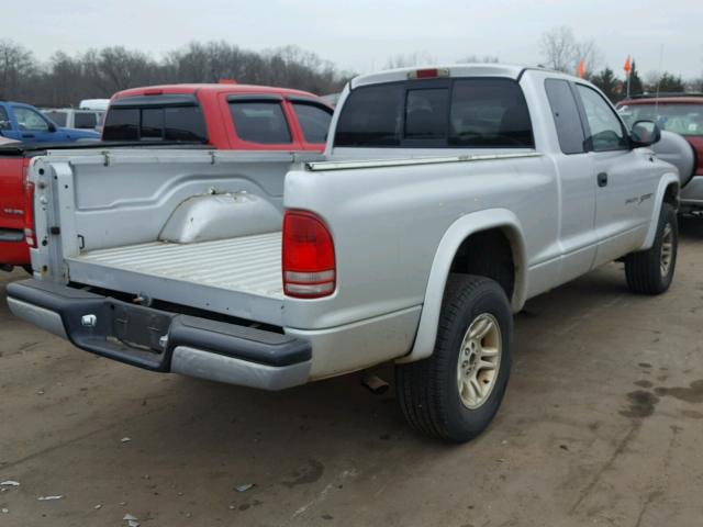 1B7GG22N41S255772 - 2001 DODGE DAKOTA SILVER photo 4