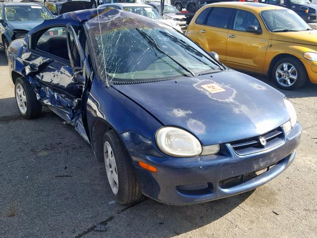 1B3ES46C02D530524 - 2002 DODGE NEON SE BLUE photo 1