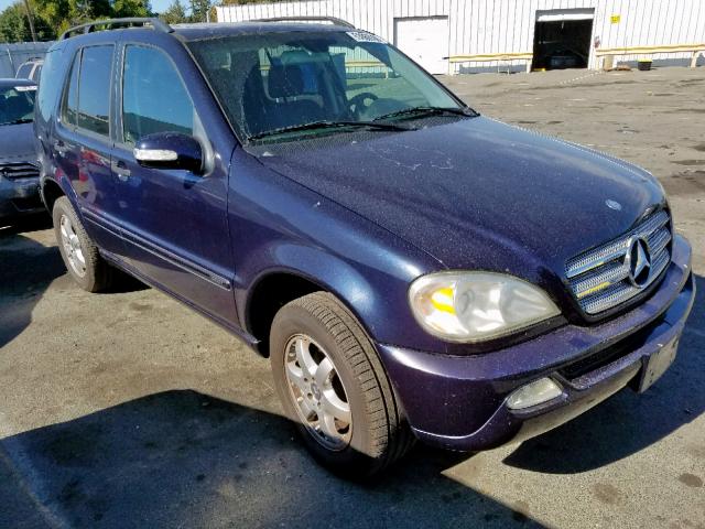 4JGAB57E73A449828 - 2003 MERCEDES-BENZ ML 350 BLUE photo 1