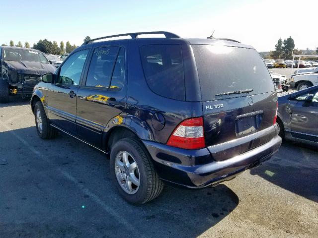 4JGAB57E73A449828 - 2003 MERCEDES-BENZ ML 350 BLUE photo 3