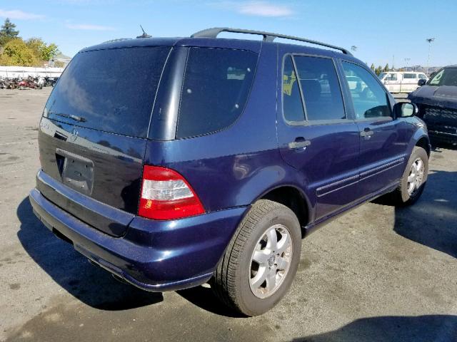 4JGAB57E73A449828 - 2003 MERCEDES-BENZ ML 350 BLUE photo 4