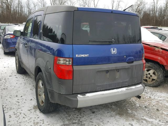 5J6YH28554L029273 - 2004 HONDA ELEMENT EX BLUE photo 3