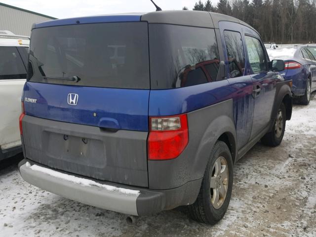 5J6YH28554L029273 - 2004 HONDA ELEMENT EX BLUE photo 4