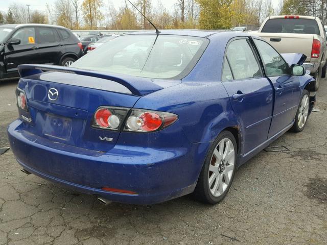 1YVHP80D465M57867 - 2006 MAZDA 6 S BLUE photo 4