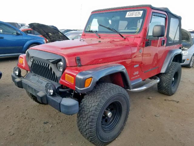 1J4FA39S24P729637 - 2004 JEEP WRANGLER X RED photo 2