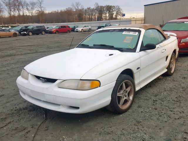 1FALP45X8VF171109 - 1997 FORD MUSTANG GT WHITE photo 2