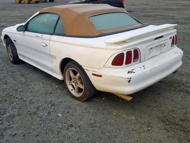 1FALP45X8VF171109 - 1997 FORD MUSTANG GT WHITE photo 3