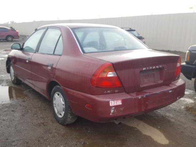 JA3AY26AXXU025885 - 1999 MITSUBISHI MIRAGE DE RED photo 3